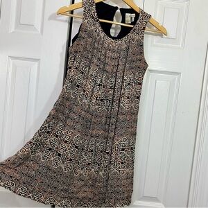 Emma & Michelle Brown & Cream Rayon Flowy Top